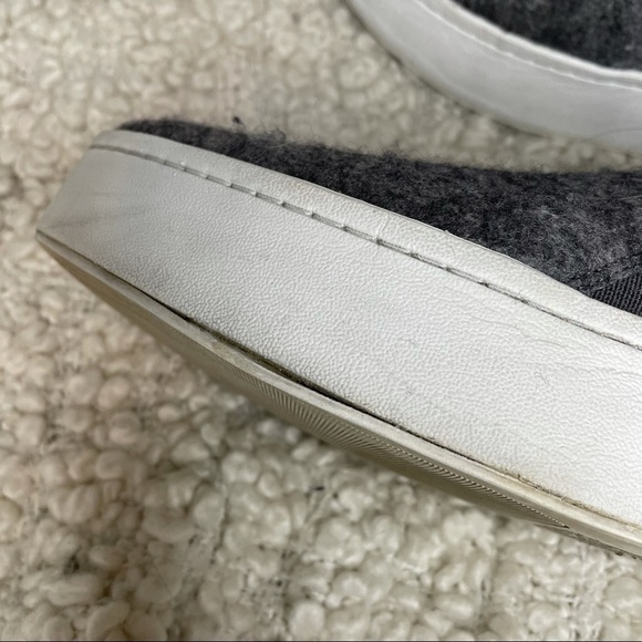 Vince Warren Grey Wool Blend Flannel Platform Slip On Sneakers 10 - Picture 7 of 9